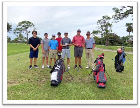 instructor with a group of junior players